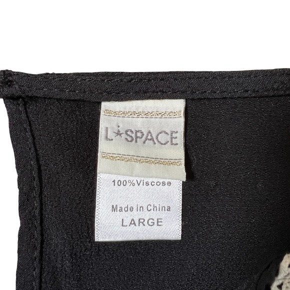 L*Space Victoria Boho Crochet Trim Cover Up Dress Size Large Resort Beach Cruise - Picture 7 of 9